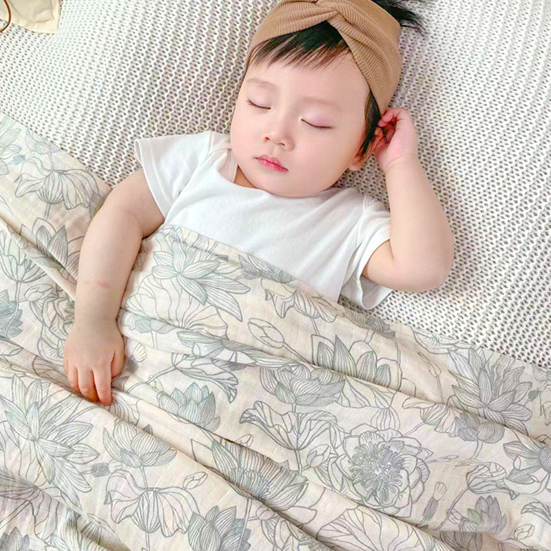 Swaddle Blanket Muslin - القطن الطفل قماط التفاف الطفل الشاش