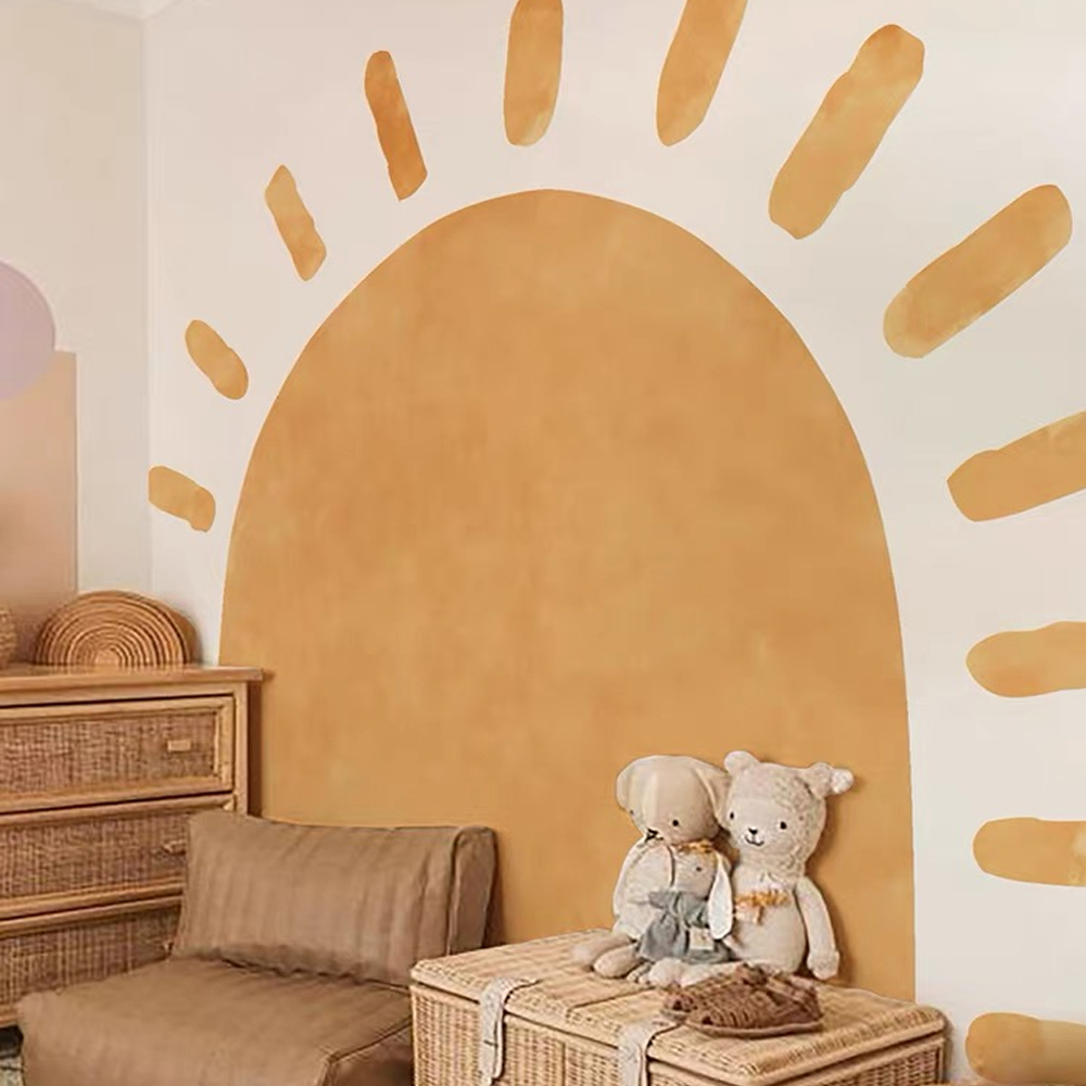 Baby Nursery Labels - بوهو الشمس النسيج خلفية للديكور المنزل