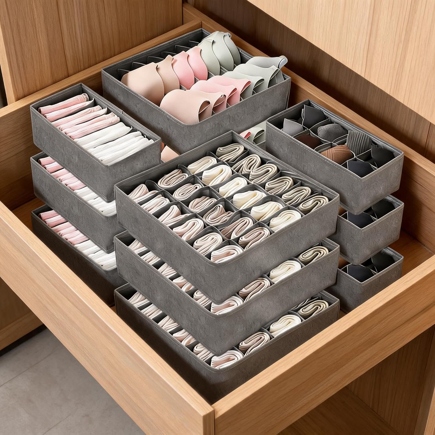 Baby Nursery Drawers - مجموعة منظمات أدراج الملابس الداخلية الموفرة