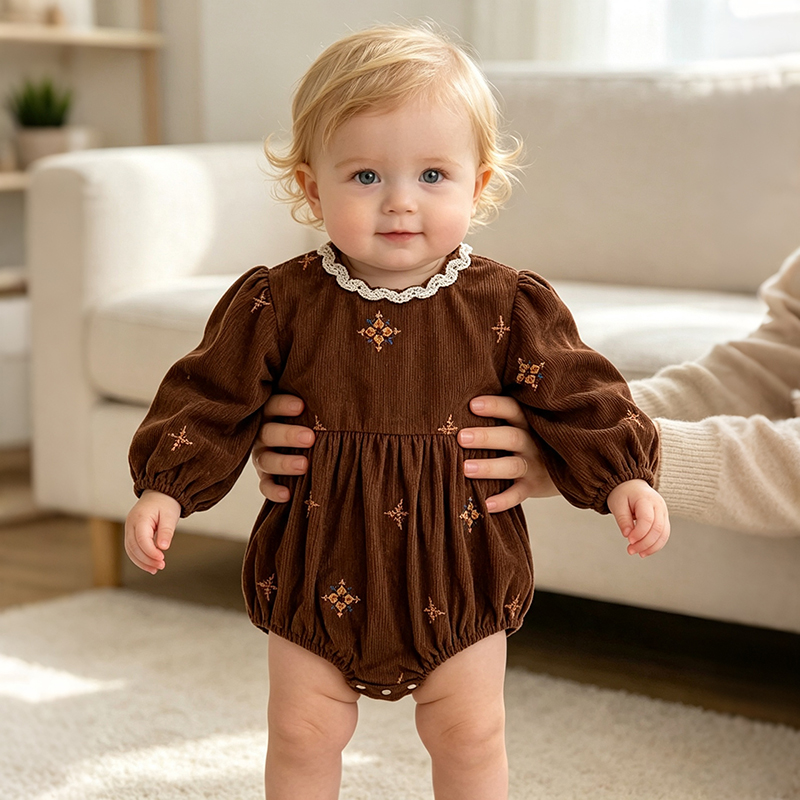 Baby Nursery Embroidery - رومبير للأطفال حديثي الولادة من 0-24