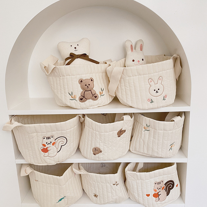 Baby Nursery Embroidery - حقيبة تخزين حفاضات الطفل اللعب كتل