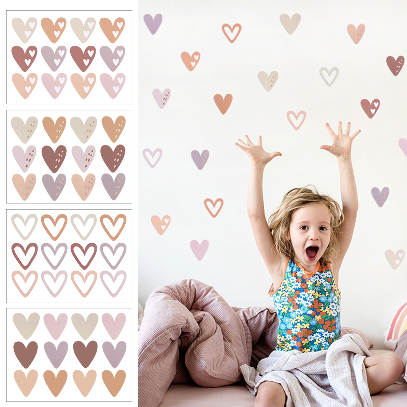 Baby Nursery Murals - ملصق حائط قلوب إنز جميل للأطفال