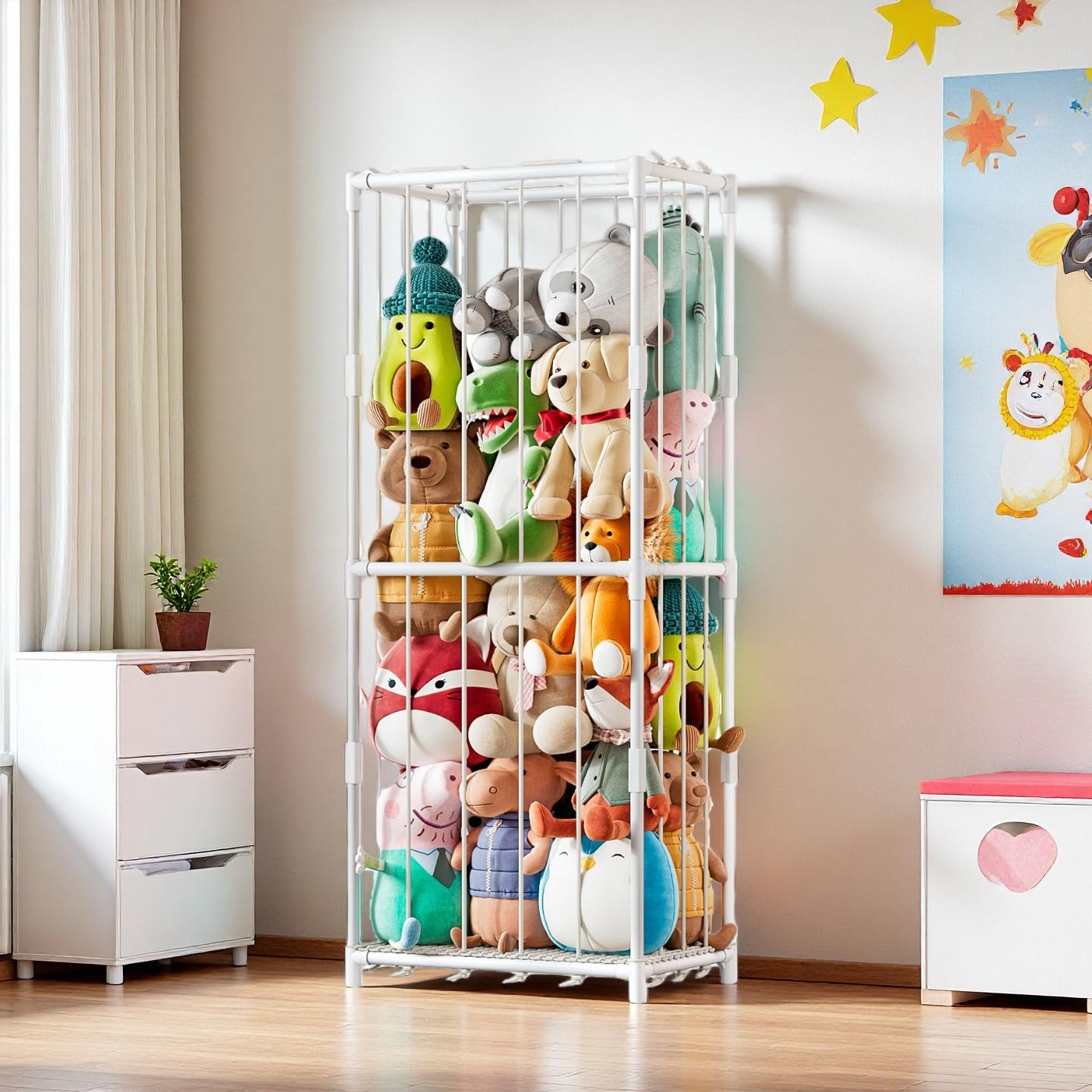 Baby Nursery Organizer - منظم تخزين عمودي للحيوانات المحشوة بتصميم