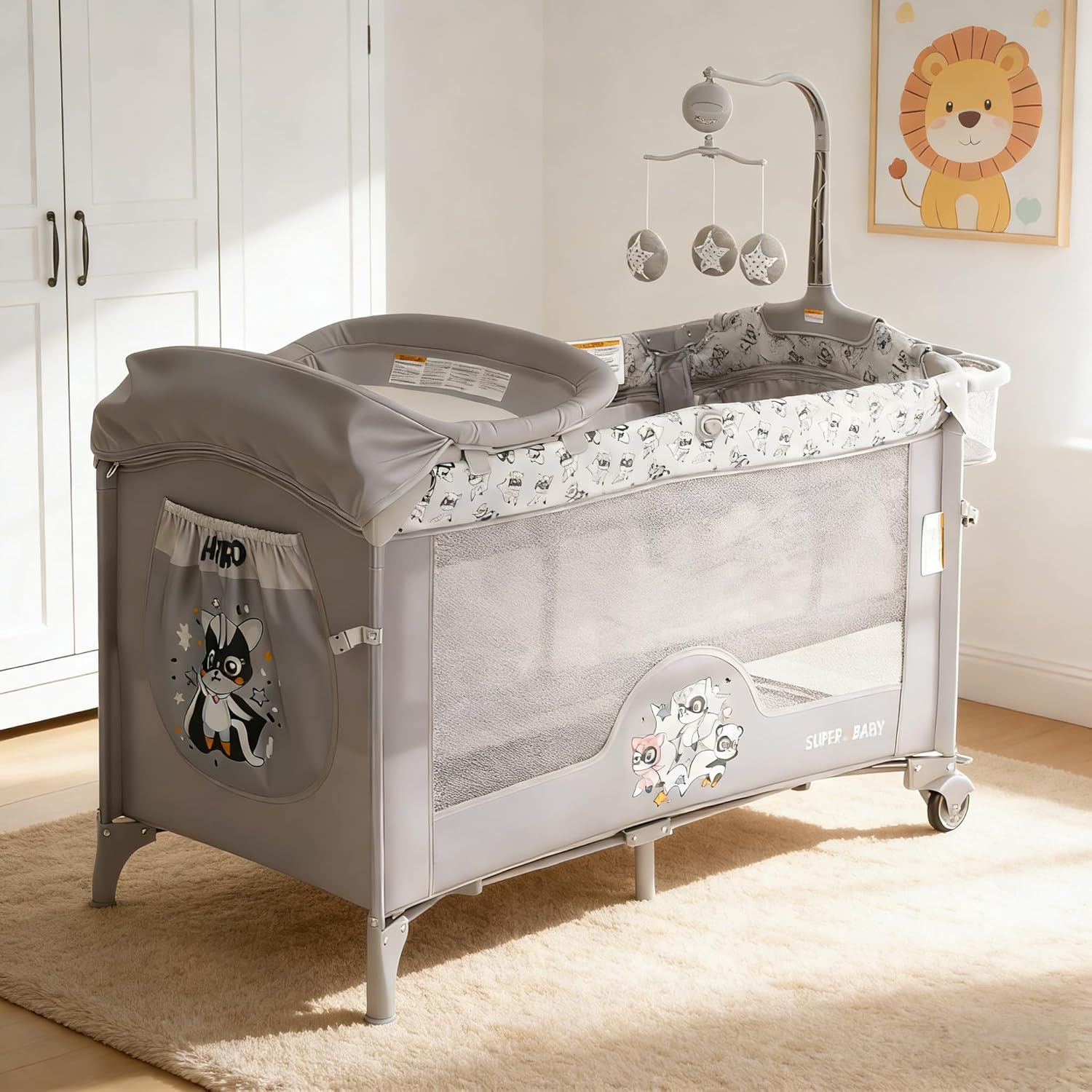 Bassinet Bedside Sleeper - سرير أطفال جديد 4 في 1