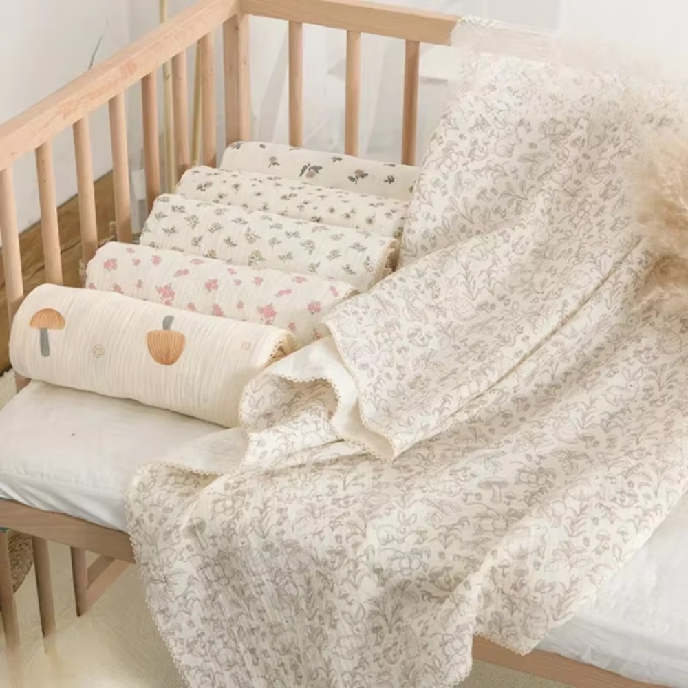 Swaddle Blanket Muslin - بطانية أطفال ناعمة من الموسلين مُزينة