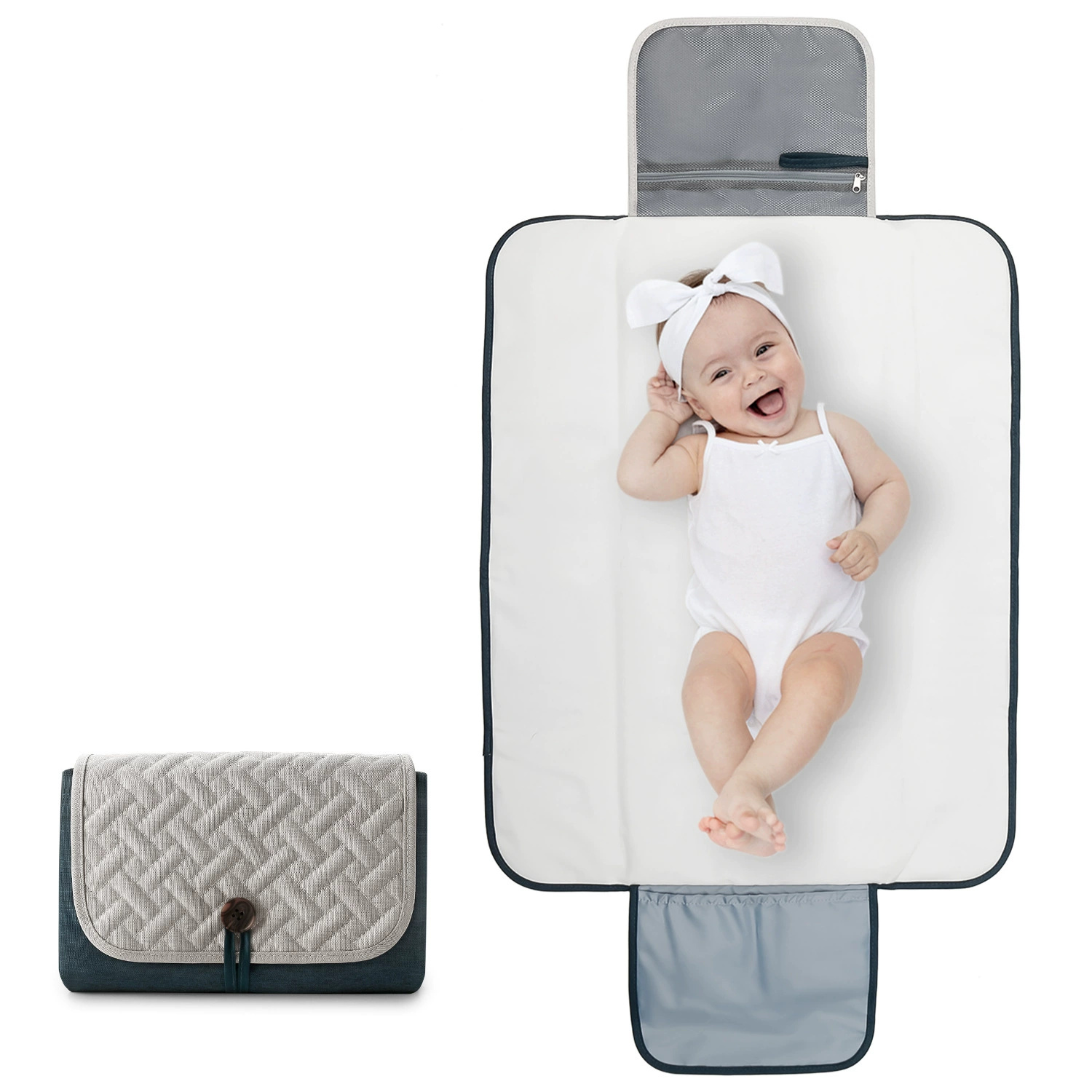 Changing Table Topper - سجادة تغيير حفاضات الأطفال المحمولة متعددة