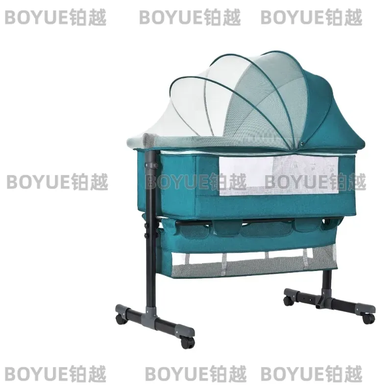 Bassinet Bedside Sleeper - سرير أطفال قابل للطي من الألومنيوم،