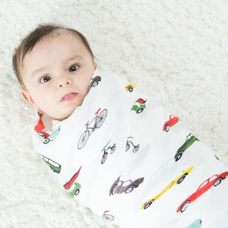 Swaddle Blanket Muslin - سيارة فائقة النعومة 47x47 بوصة الطفل