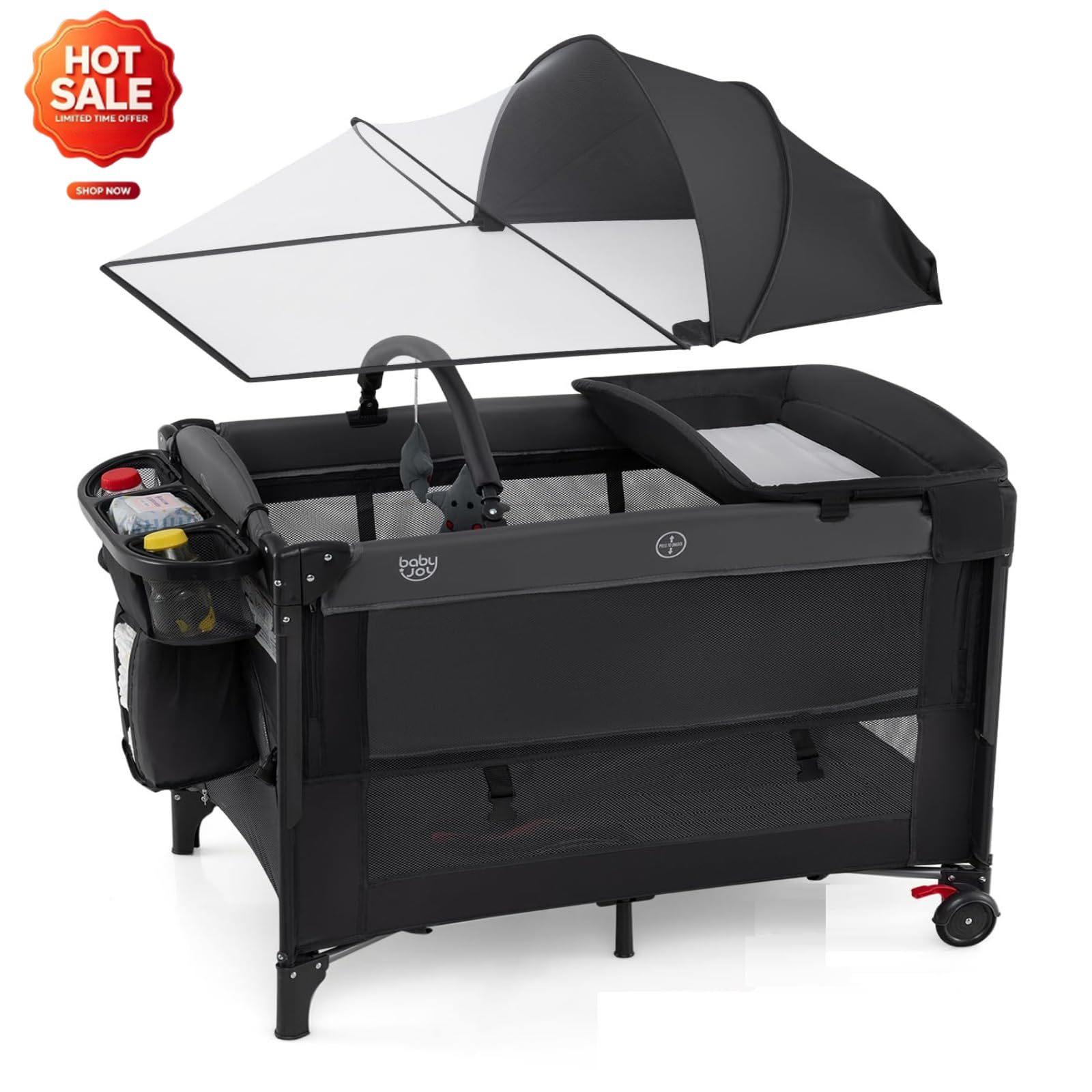 Bassinet Bedside Sleeper - سرير أطفال 5 في 1 مع