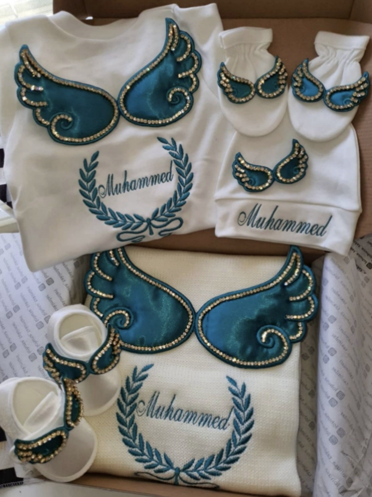 Baby Nursery Embroidery - طقم مواليد يدوي الصنع من دولبلينج: