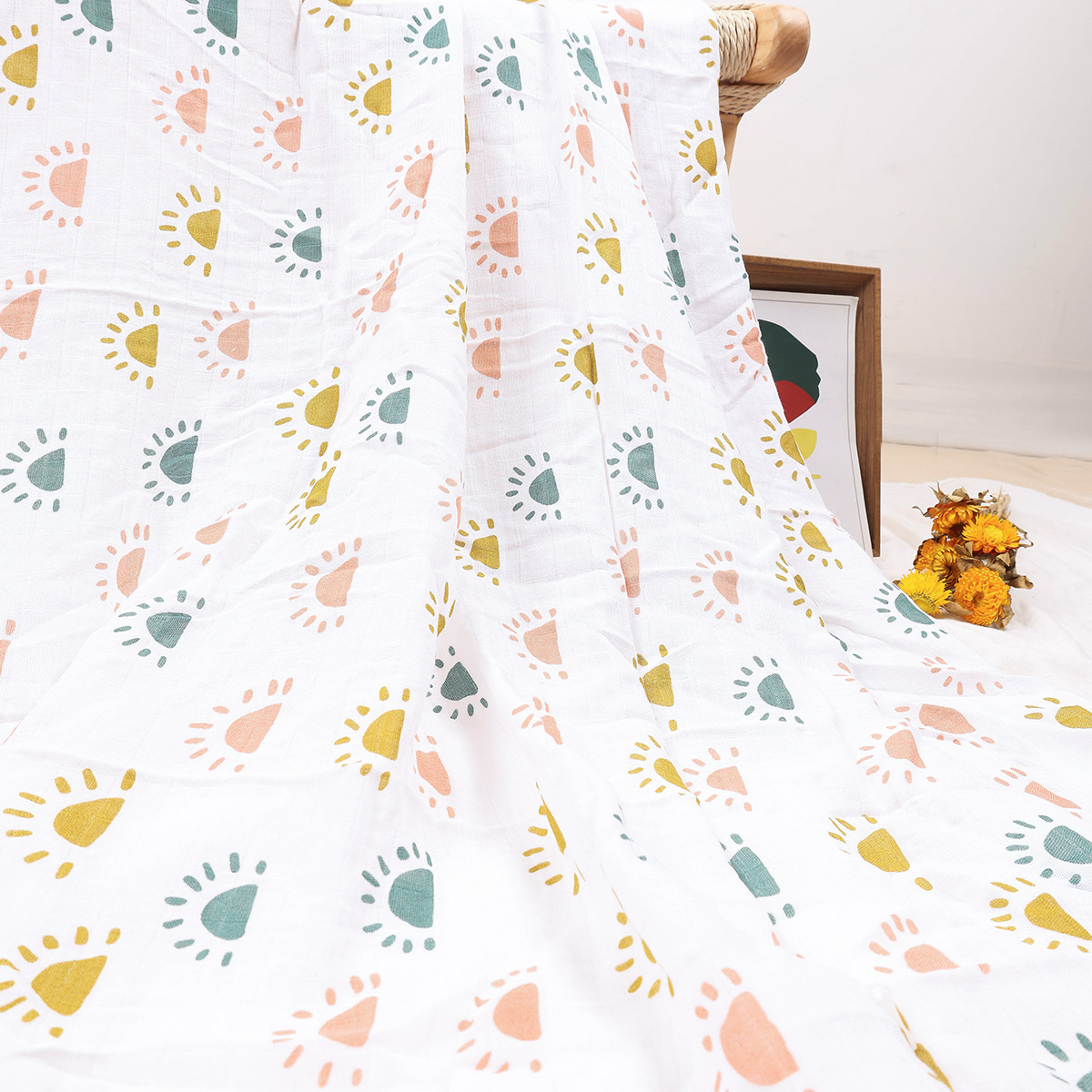 HappyFlute 120*110cm الطفل الش - مراجعة Swaddle Blanket Muslin وسعره