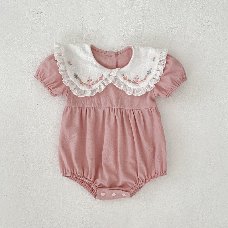 0-24 متر الوليد طفلة الوردي رو - مراجعة Baby Nursery Embroidery وسعره