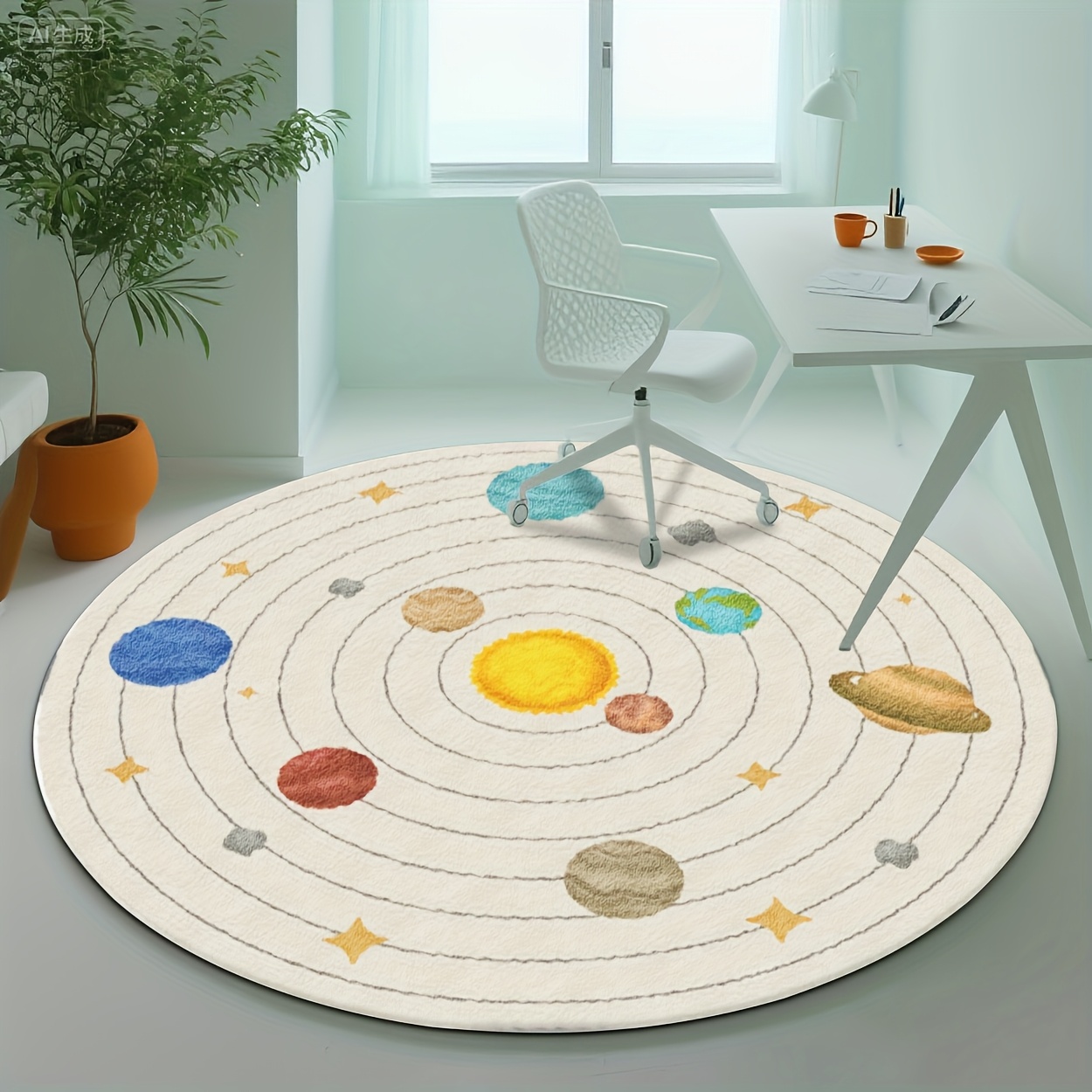 سجادة أرضية دائرية لطيفة بتصمي - مراجعة Baby Nursery Cushion وسعره