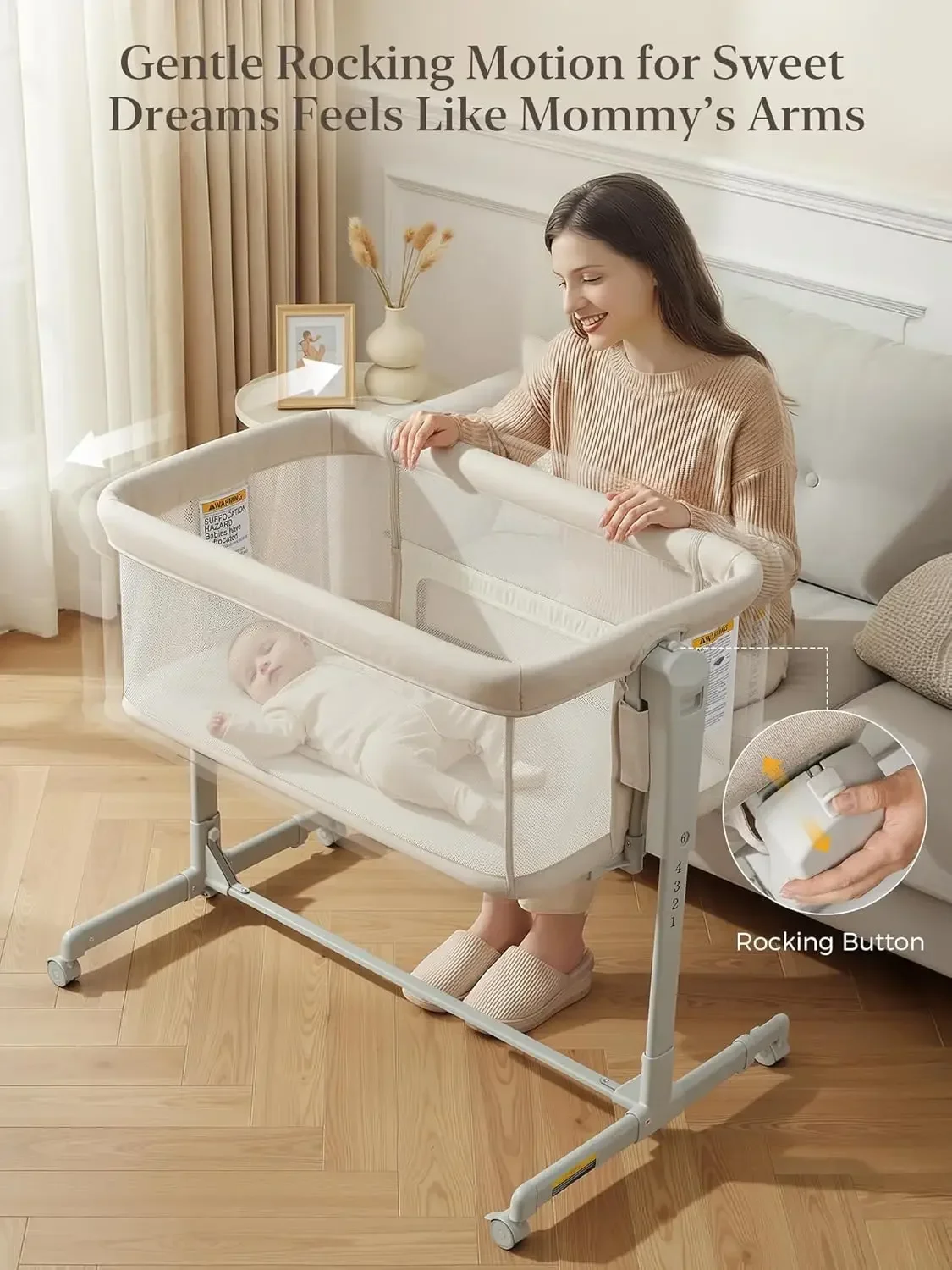 سرير أطفال بجانب السرير 3 في 1 - مراجعة Bassinet Bedside Sleeper وسعره