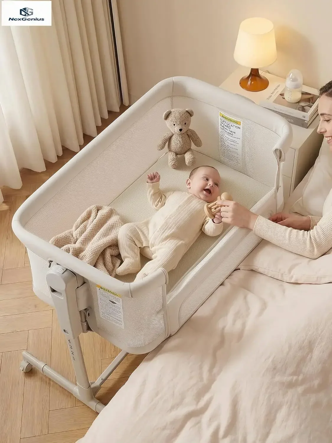 سرير أطفال بجانب السرير 3 في 1 - مراجعة Bassinet Bedside Sleeper وسعره