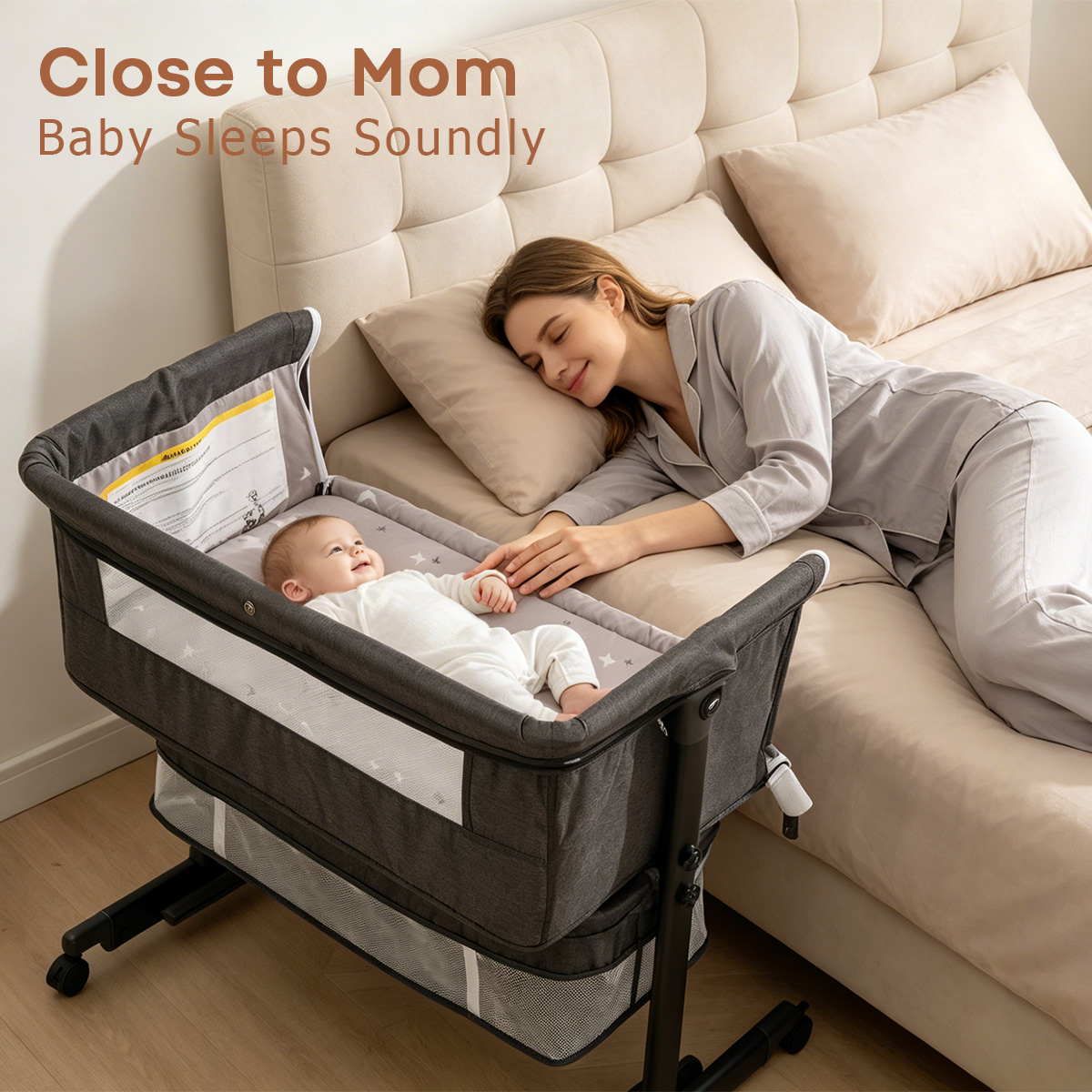 سرير أطفال محمول من كماير، سري - مراجعة Bassinet Bedside Sleeper وسعره