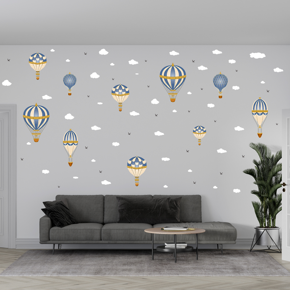 الكرتون بالون الهواء الساخن ال - مراجعة Baby Nursery Murals وسعره