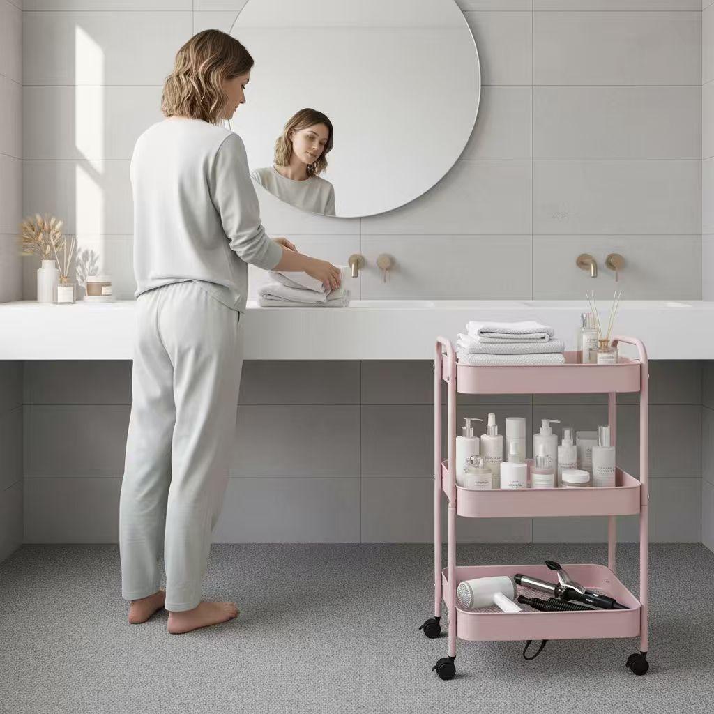 عربة تخزين متحركة بثلاث طبقات  - مراجعة Baby Nursery Utility Cart وسعره