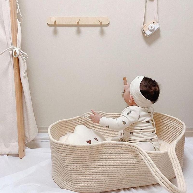 J15U المحمولة الطفل موسى سلة ل - مراجعة Baby Nursery Basket وسعره