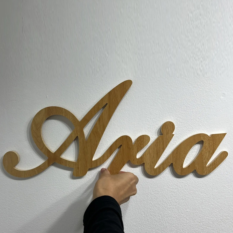 علامة اسم مخصصة علامة اسم خشبي - مراجعة Baby Nursery Name Letters وسعره
