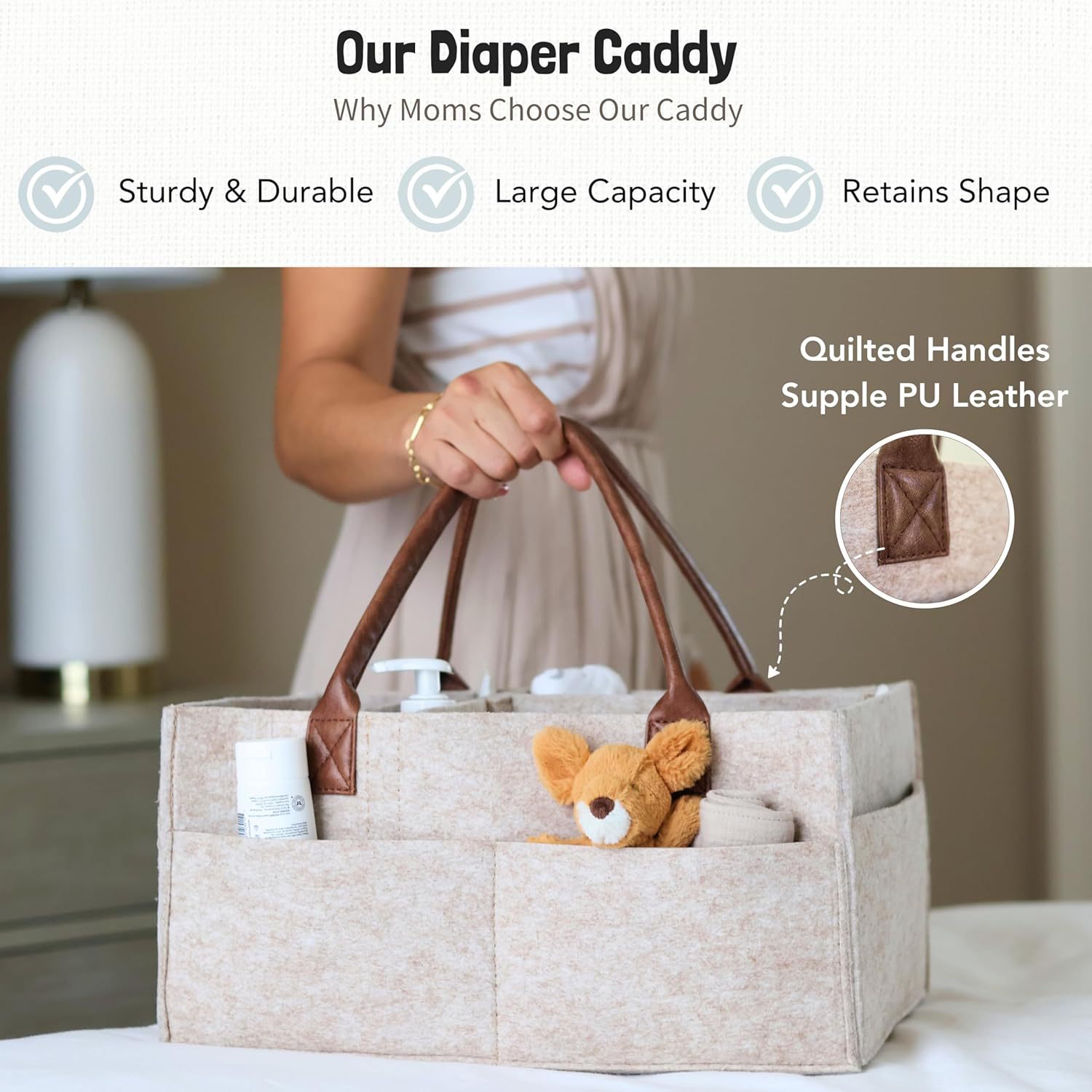 سلة تخزين من اللباد لغرفة الأط - مراجعة Baby Nursery Organizer وسعره