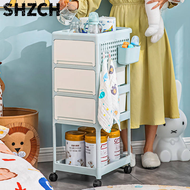 عربة تخزين متنقلة بلون كريمي،  - مراجعة Baby Nursery Drawers وسعره