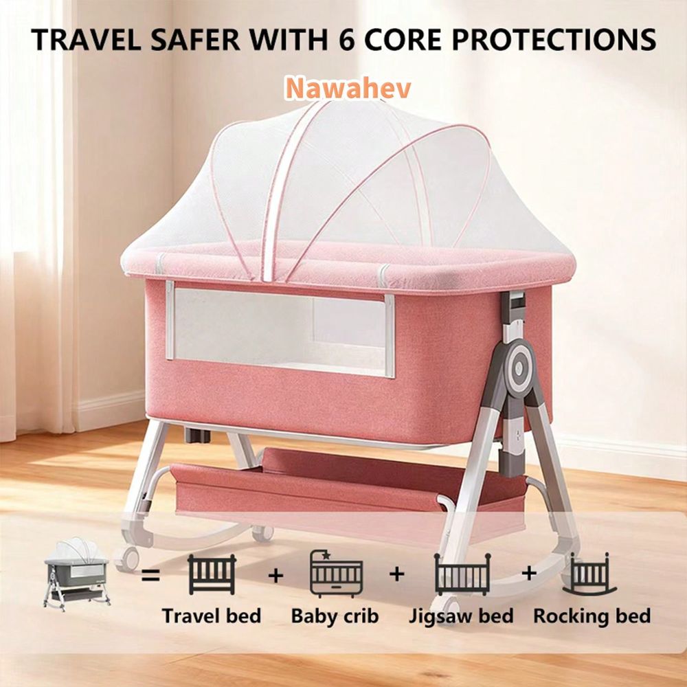 سرير أطفال 4 في 1 قابل للتعديل - مراجعة Bassinet Bedside Sleeper وسعره