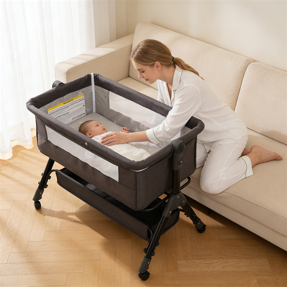 سرير أطفال 3 في 1 قابل للطي وس - مراجعة Bassinet Bedside Sleeper وسعره