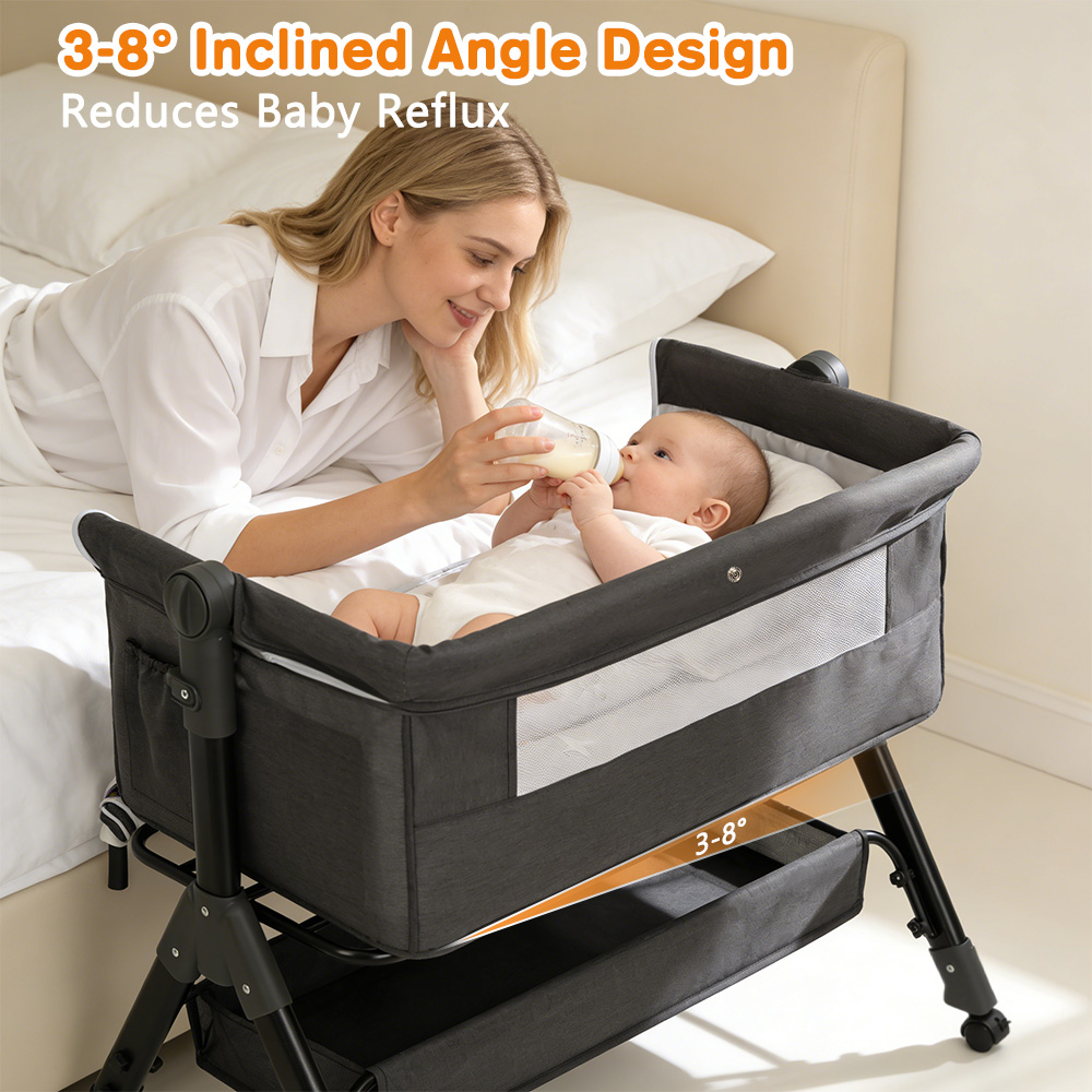 سرير أطفال 3 في 1 قابل للطي وس - مراجعة Bassinet Bedside Sleeper وسعره