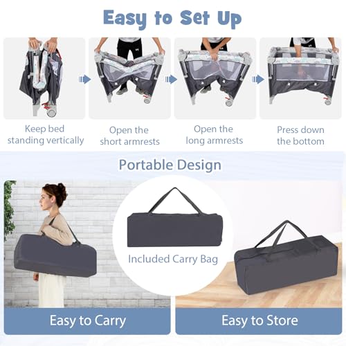 سرير أطفال محمول 5 في 1، سرير  - مراجعة Bassinet Bedside Sleeper وسعره