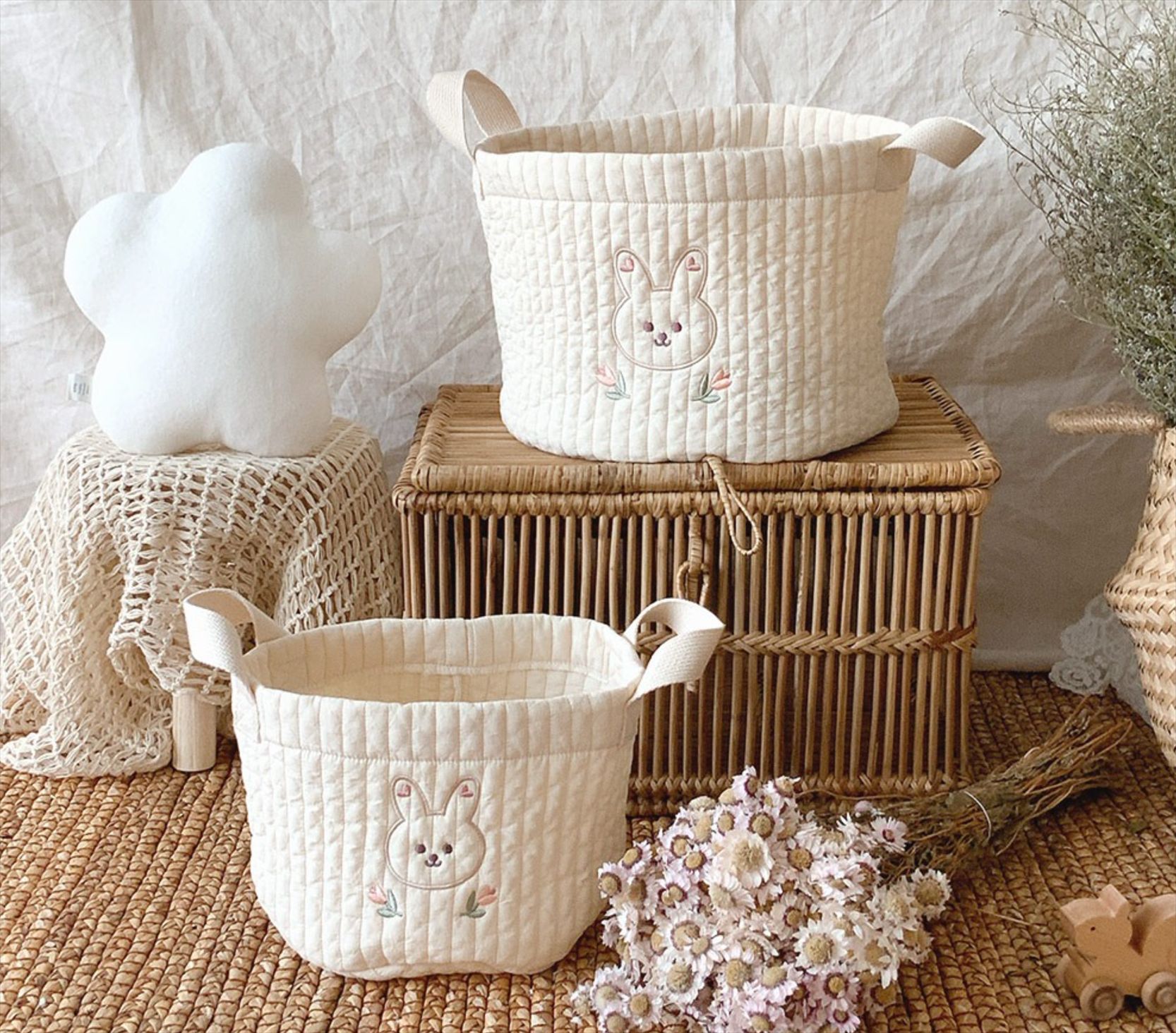 حقيبة تخزين حفاضات الطفل اللعب - مراجعة Baby Nursery Embroidery وسعره
