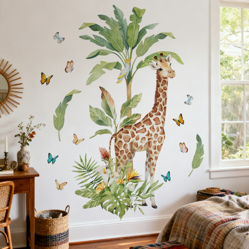 ملصق حائط على شكل زرافة على شك - مراجعة Baby Nursery Murals وسعره