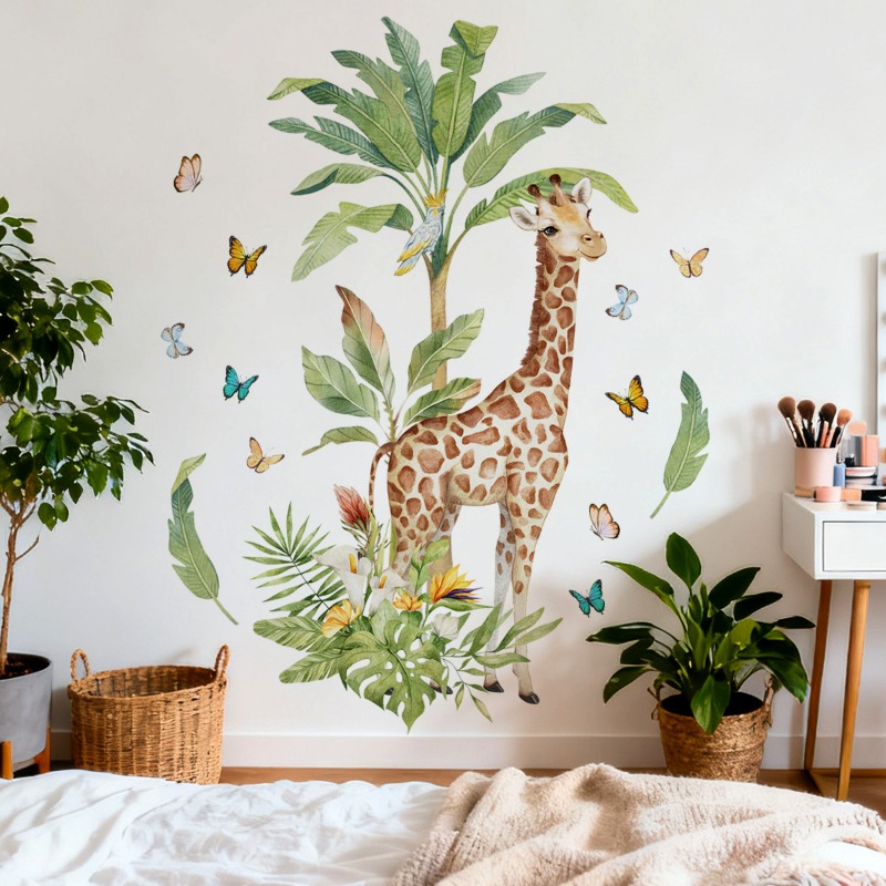 ملصق حائط على شكل زرافة على شك - مراجعة Baby Nursery Murals وسعره