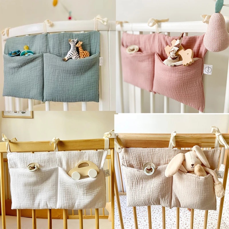 منظم سرير أطفال بجيبين، حقيبة  - مراجعة Baby Nursery Organizer وسعره