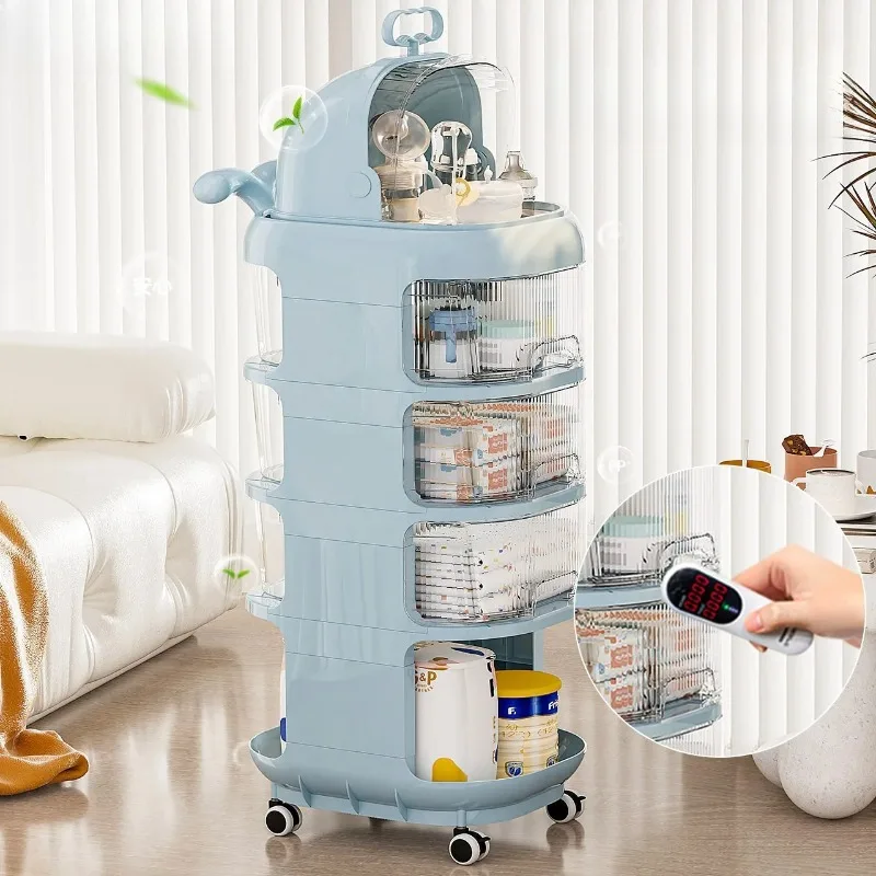 عربة تنظيم للأطفال بثلاثة طبقا - مراجعة Baby Nursery Organizer وسعره