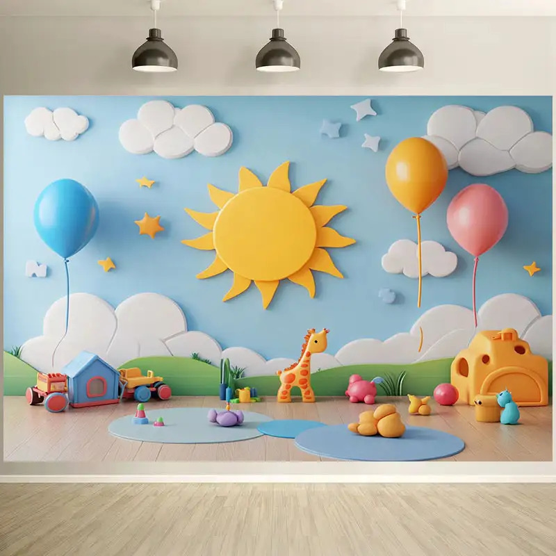 ملصق جداري كبير بتصميم كرتوني  - مراجعة Baby Nursery Murals وسعره