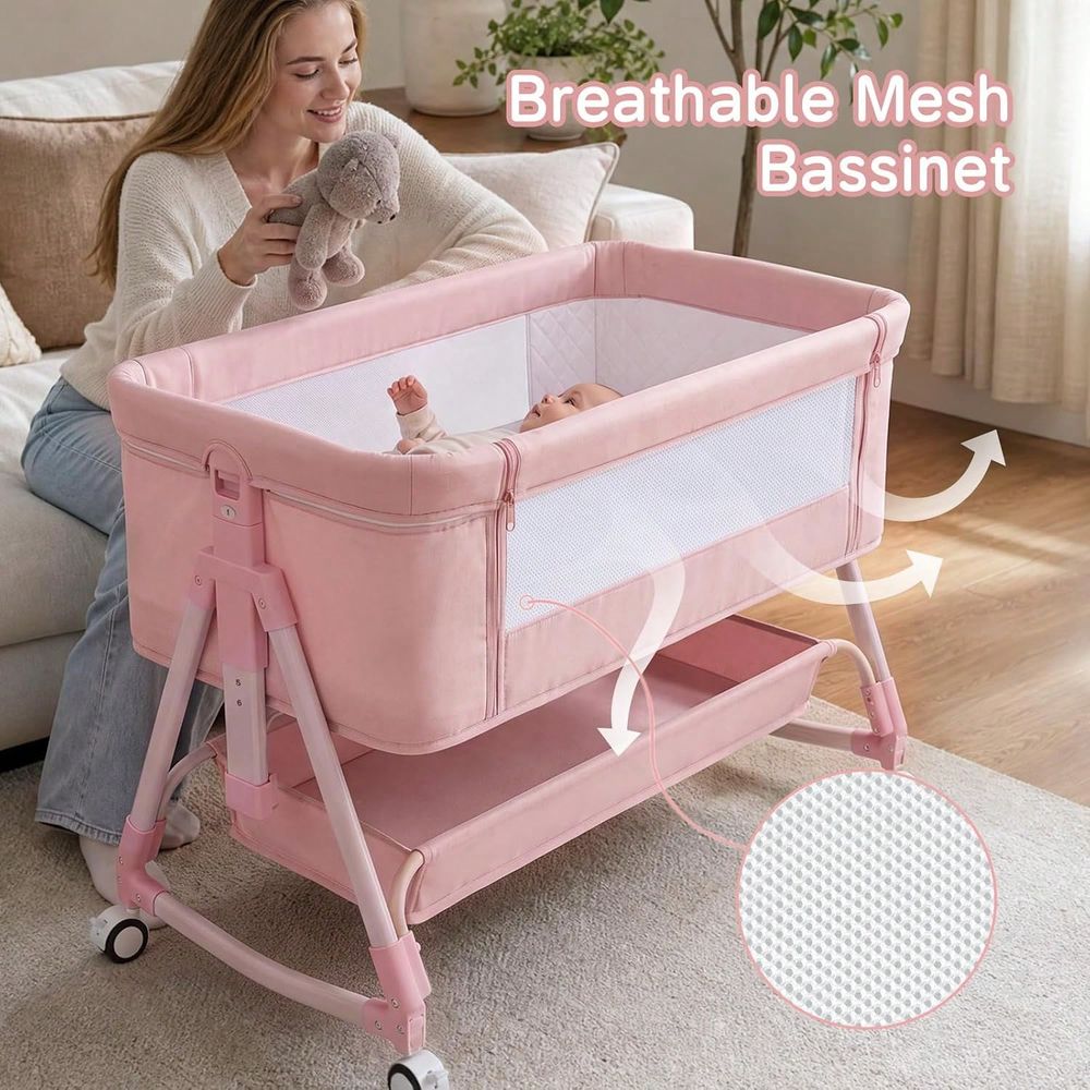 سرير أطفال 3 في 1، سرير جانبي  - مراجعة Bassinet Bedside Sleeper وسعره