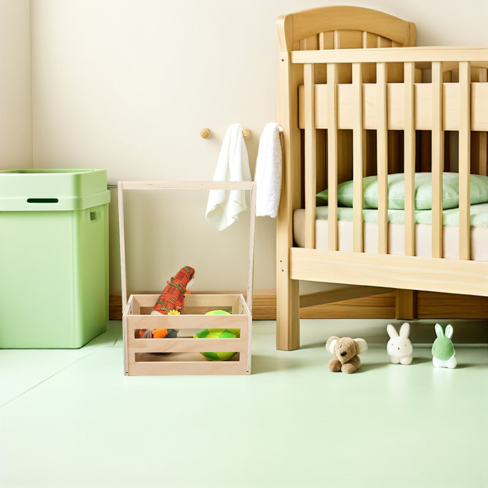 صندوق تخزين خشبي عتيق لحفلات ا - مراجعة Baby Nursery Organizer وسعره