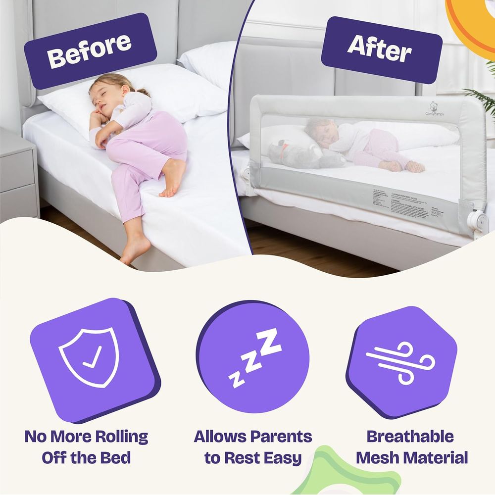 حاجز سرير للأطفال الصغار، مقاس - مراجعة Bed Rail Toddler وسعره