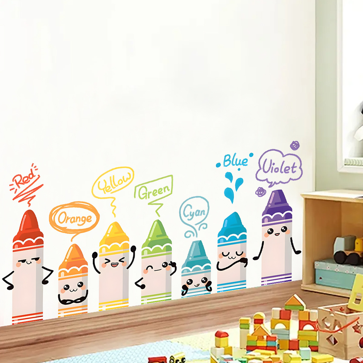 ملصقات حائط بنمط تلوين ملون لط - مراجعة Baby Nursery Labels وسعره
