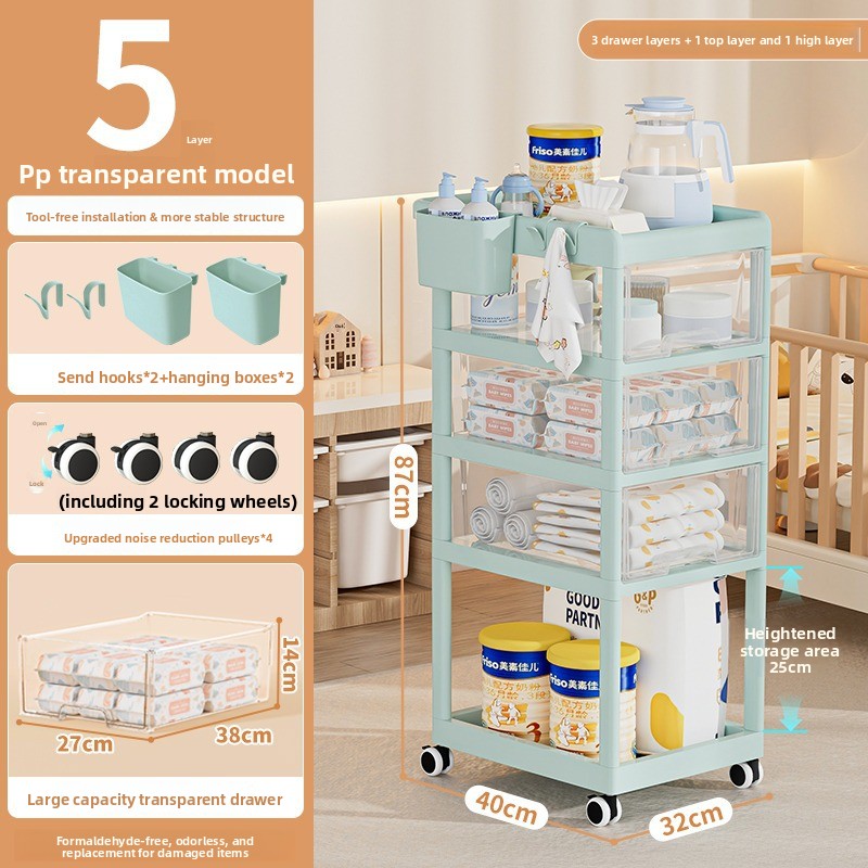 عربة تخزين متحركة للأطفال متعد - مراجعة Baby Nursery Drawers وسعره