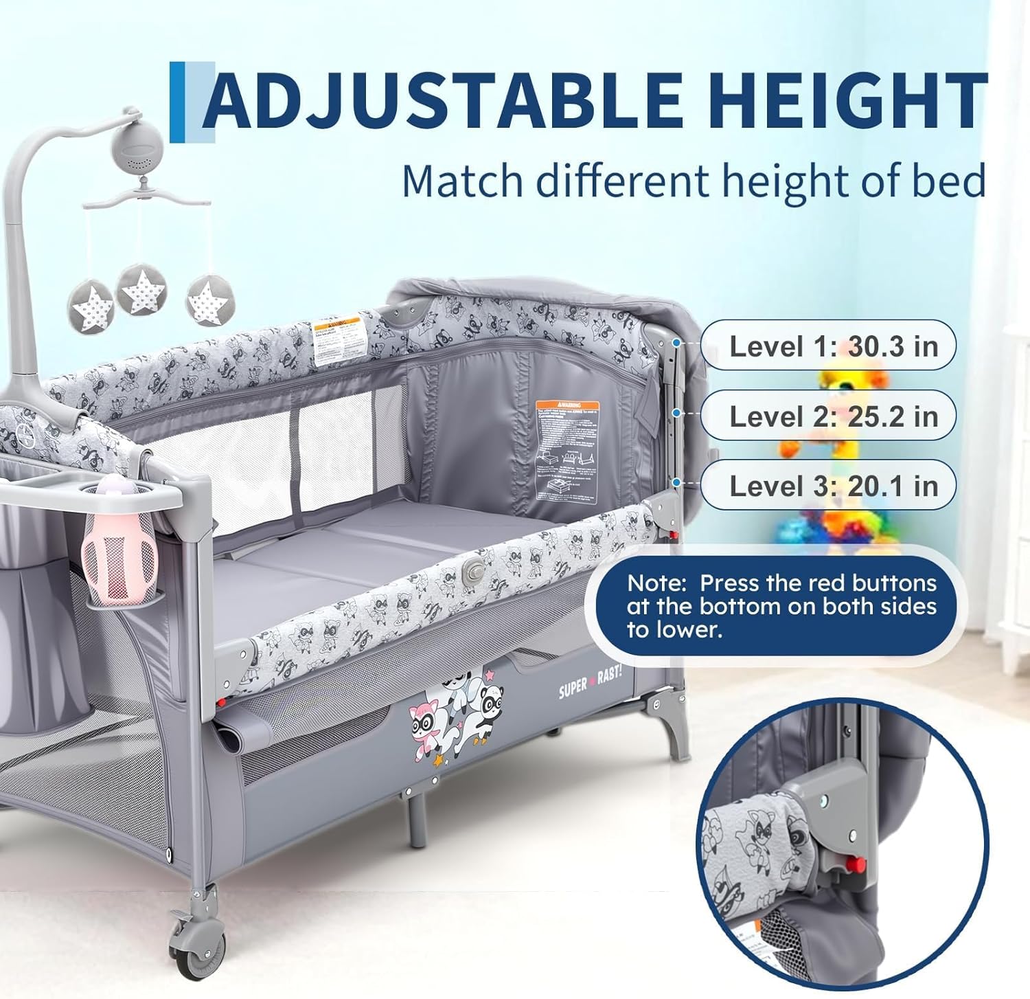 سرير أطفال جديد 4 في 1 للأطفال - مراجعة Bassinet Bedside Sleeper وسعره
