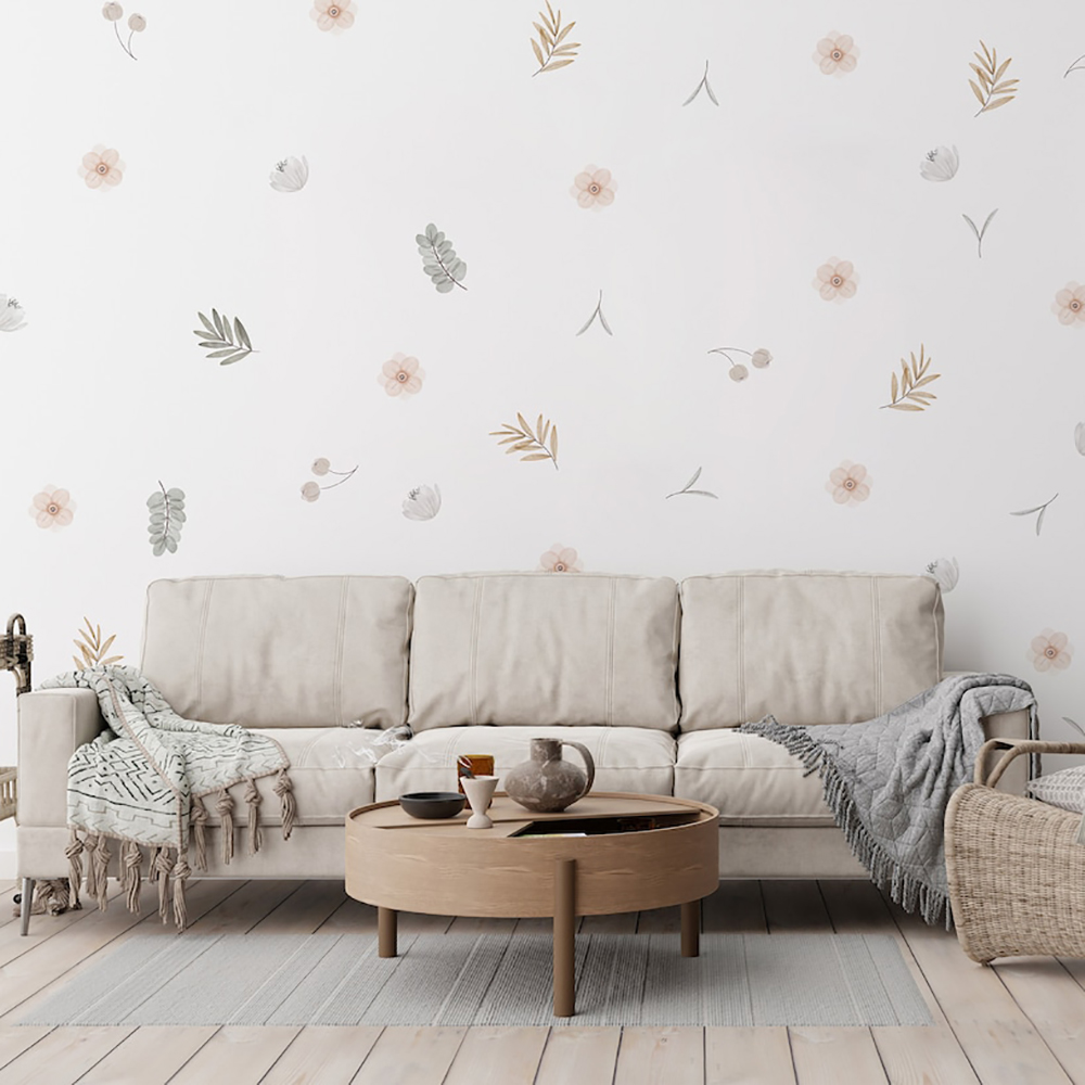 بوهو يترك النباتية DIY جدار ال - مراجعة Baby Nursery Murals وسعره