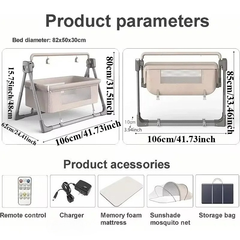 سرير هزاز للطفل أوتوماتيكي بجا - مراجعة Bassinet Bedside Sleeper وسعره