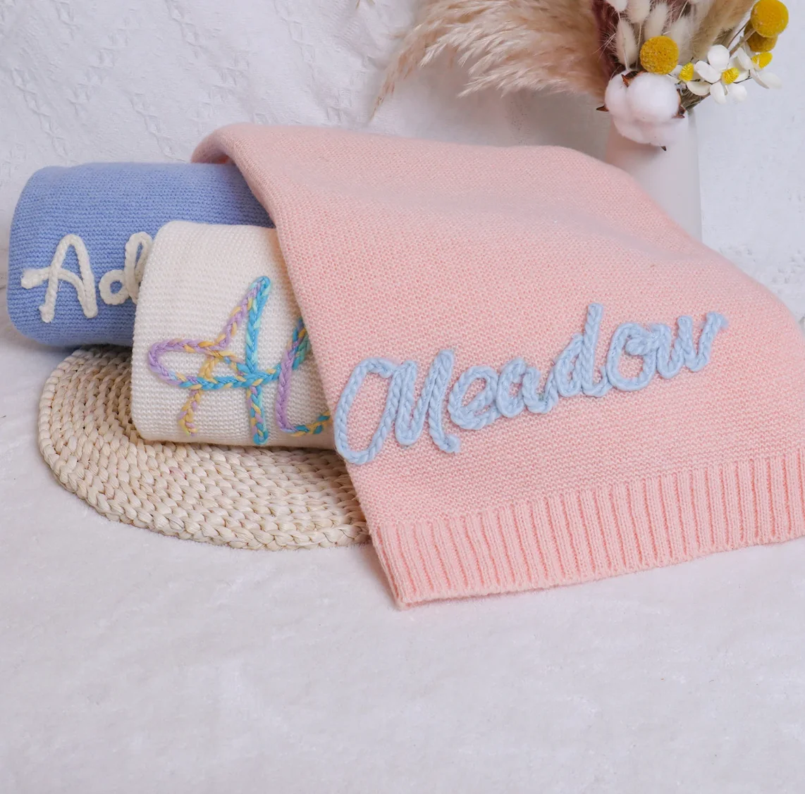 شخصية الطفل بطانية اسم مخصص ال - مراجعة Baby Nursery Embroidery وسعره