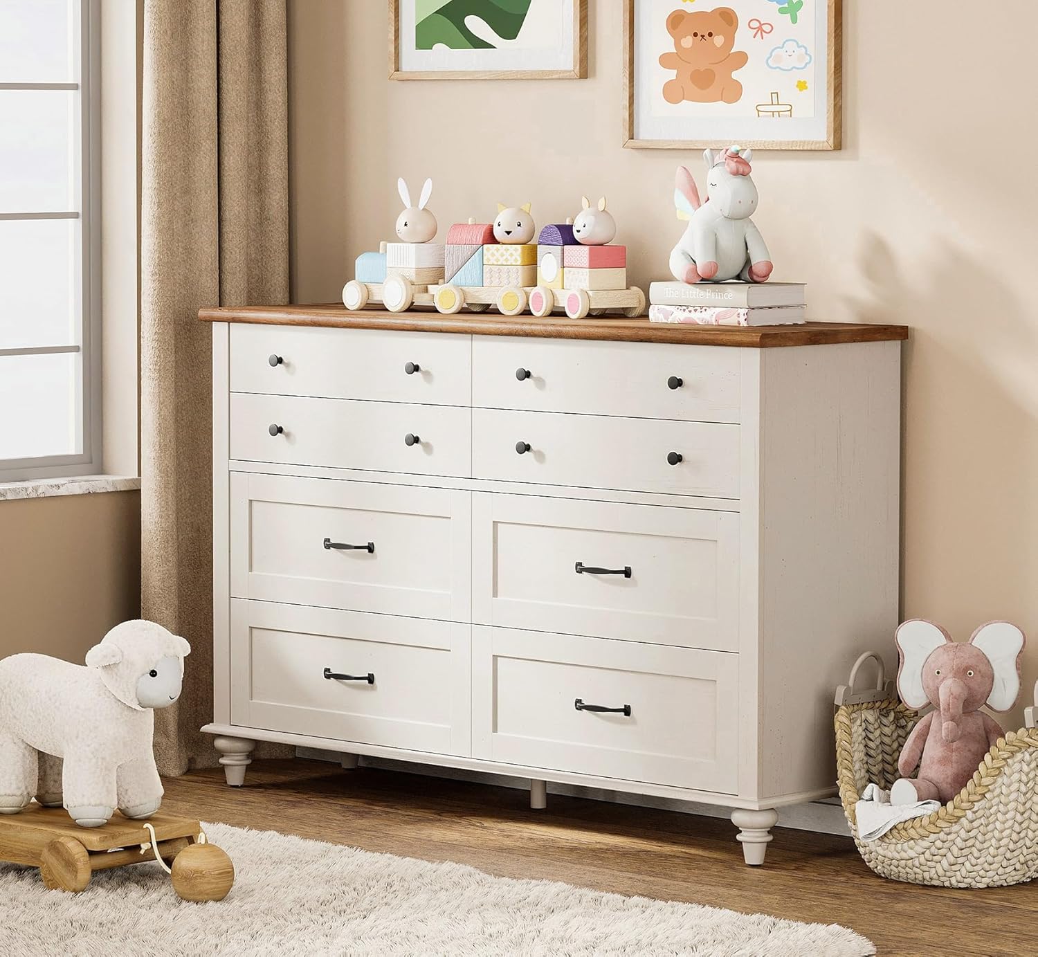 خزانة أدراج عصرية للأطفال بـ 7 - مراجعة Baby Nursery Drawers وسعره