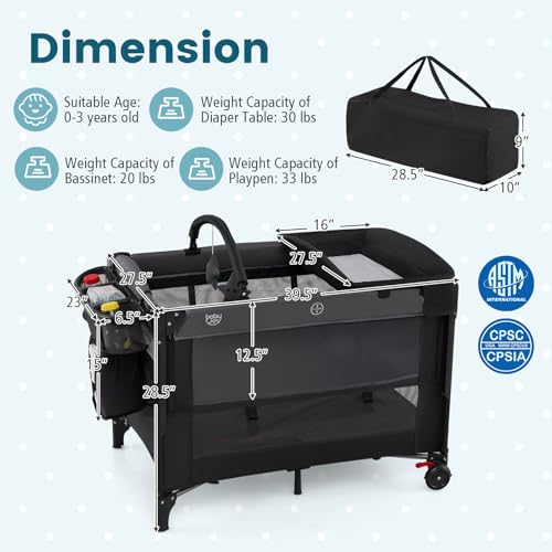 سرير أطفال 5 في 1 مع مظلة، سري - مراجعة Bassinet Bedside Sleeper وسعره