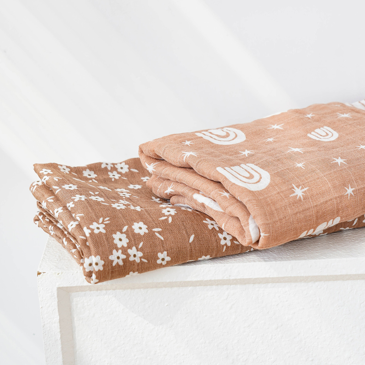 120x110 سنتيمتر 2 طبقات الطفل  - مراجعة Swaddle Blanket Muslin وسعره