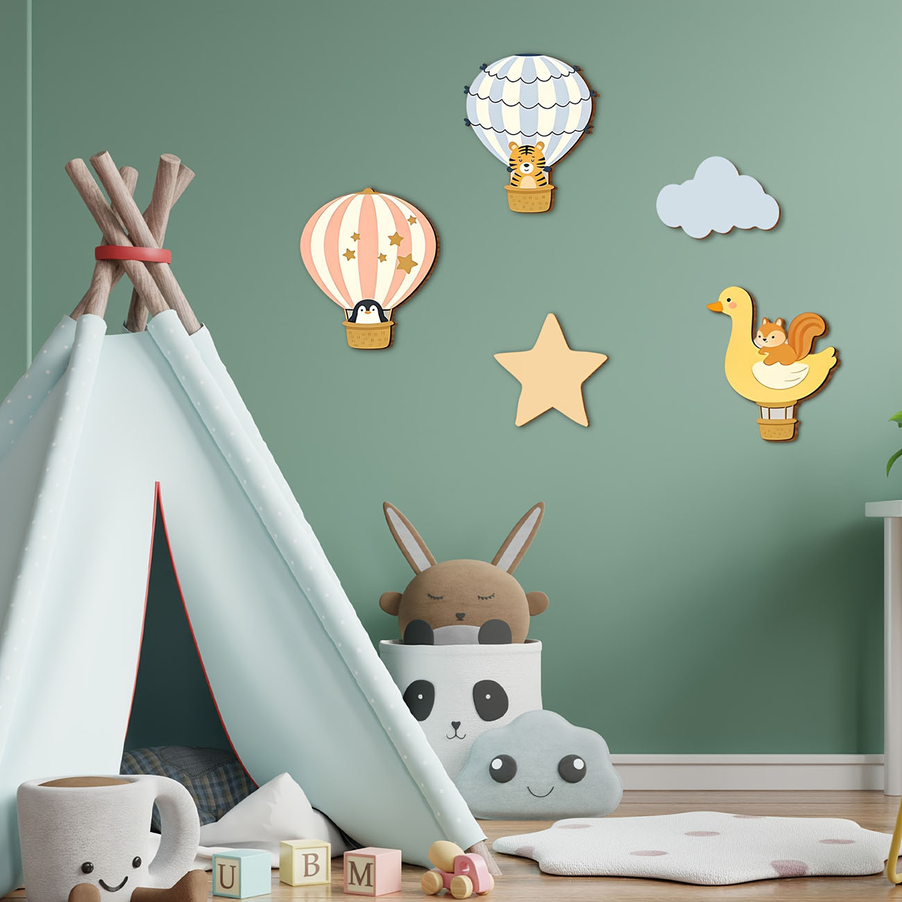 5 قطع من ملصقات الحائط الخشبية - مراجعة Baby Nursery Labels وسعره