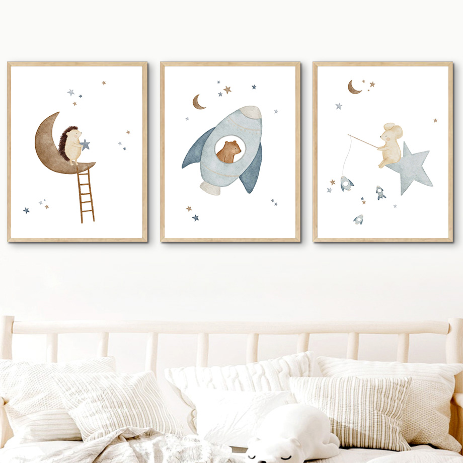 حيوانات كرتونية حضانة جدارية ف - مراجعة Baby Nursery Murals وسعره